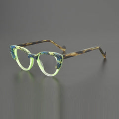Judy Colorful Acetate Eyeglasses Frame Cat Eye Frames Southood Matte Green