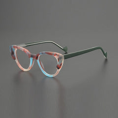 Judy Colorful Acetate Eyeglasses Frame Cat Eye Frames Southood Matte Red Blue