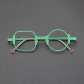 Jun Retro Titanium Glasses Frame Geometric Frames Southood Green