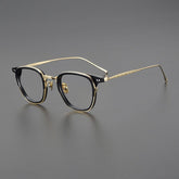 Jyll Titanium Square Glasses Frame Rectangle Frames Southood Black gold