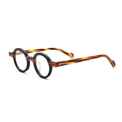 Kaarle Retro Round Acetate Frame Round Frames Southood Black