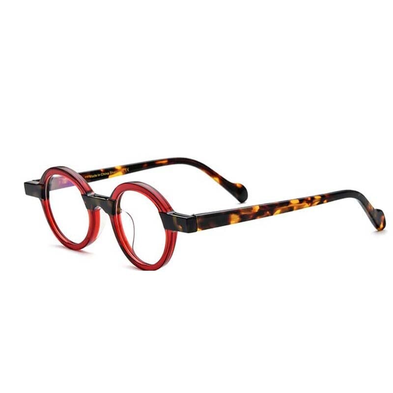 Kaarle Retro Round Acetate Frame Round Frames Southood Red