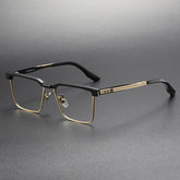 Kace Square Titanium Glasses Frame Rectangle Frames Southood BlackGold