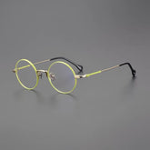Kady Round Titanium Eyeglasses Frame Round Frames Southood Green Gold