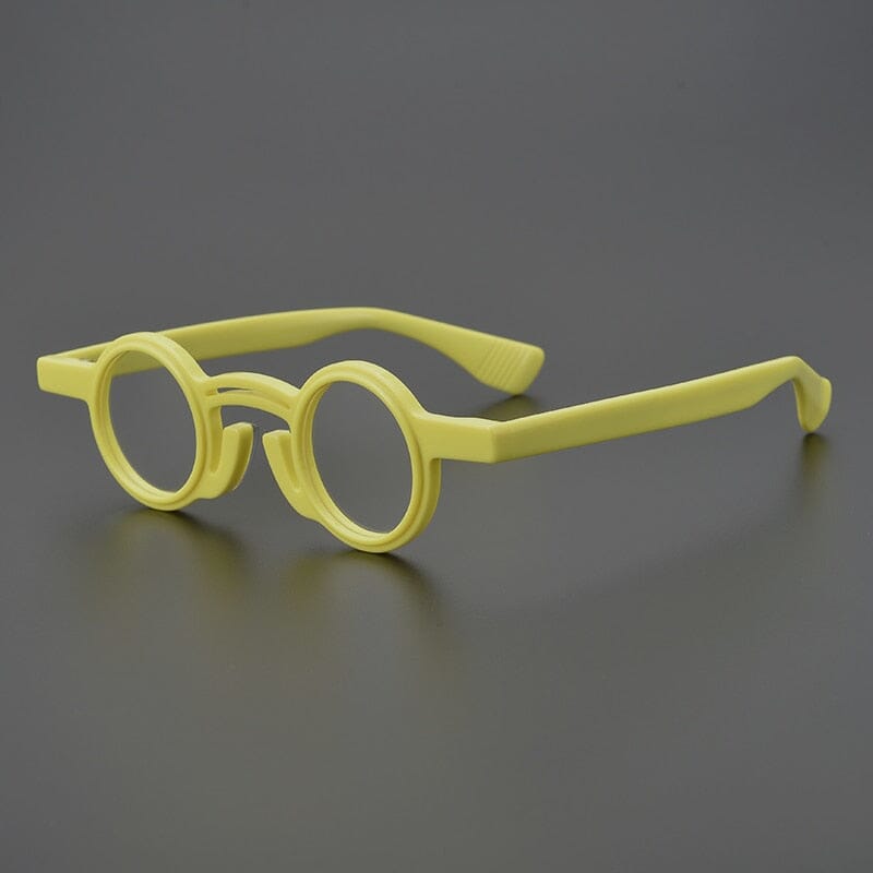 Kaeli Round Acetate Eyeglasses Frame Round Frames Southood Yellow