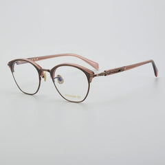 Kalan Retro Titanium Glasses Frame Cat Eye Frames Southood Brown