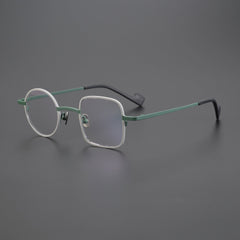 Kalen Titanium Glasses Frame Geometric Frames Southood Matte Gray Green