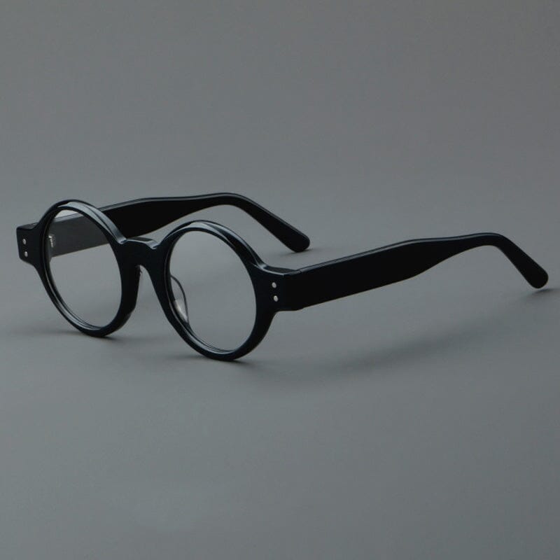 Kalib Retro Acetate Glasses Frame Round Frames Southood Black