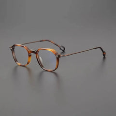 Kamal Retro Acetate Glasses Frame Geometric Frames Southood Leopard