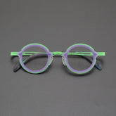 Kami Niche Designer Titanium Glasses Frame Round Frames Southood Purple Green