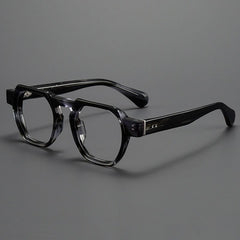 Kane Vintage Acetate Glasses Frame Geometric Frames Southood Grey leopard