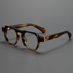 Kane Vintage Acetate Glasses Frame Geometric Frames Southood Leopard
