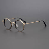 Kay Retro Round Optical Metal Glasses Frame Round Frames Southood Gold Black
