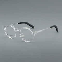 Kaye Acetate Titanium Glasses Frame Oval Frames Southood Clear