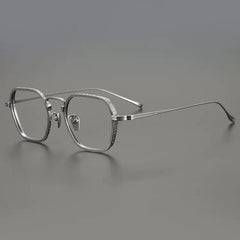 Keanu Retro Titanium Eyeglasses Frame Geometric Frames Southood Silver