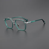 Keller Ultralight Vintage Double Bridge Titanium Glasses Frame Aviator Frames Southood Green