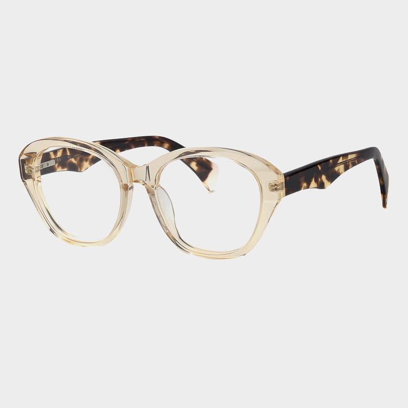 Kershaw Vintage Acetate Glasses Frame Oval Frames Southood Clear Tea