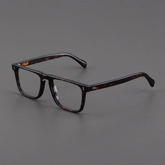 Kev Retro Acetate Optical Glasses Frame Rectangle Frames Southood Leopard