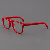 Kev Retro Acetate Optical Glasses Frame Rectangle Frames Southood Red