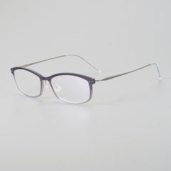 Keychell Ultra light Titanium Geometric Glasses Frame Geometric Frames Southood Gradient gray