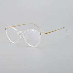 Kilworth Ultra light Titanium Round Glasses Frame Round Frames Southood Clear