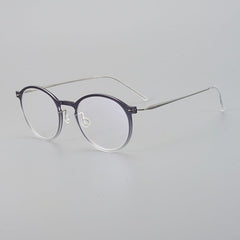 Kilworth Ultra light Titanium Round Glasses Frame Round Frames Southood Gradient gray