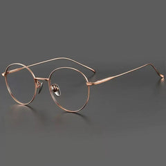 Kingston Vintage Titanium Eyeglasses Frame Round Frames Southood Rose Gold