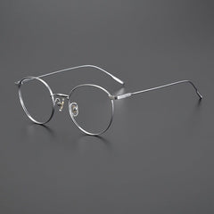 Kingston Vintage Titanium Eyeglasses Frame Round Frames Southood Silver