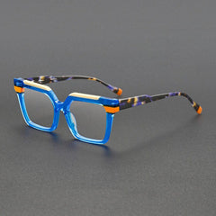 Kropp Vintage Acetate Glasses Frame Rectangle Frames Southood Clear Blue
