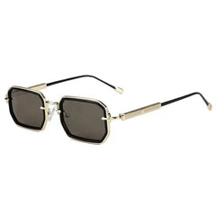 Kylian Rectangle Retro Alloy Sunglasses Sunglasses Southood Gold(Tea)