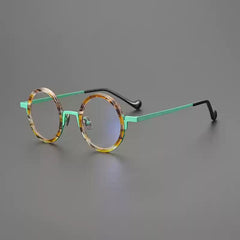 Kynon Titanium Acetate Round Glasses Frame Round Frames Southood Tea Green
