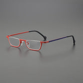 Lamond Retro Semi Titanium Glasses Frame Rectangle Frames Southood Red