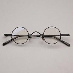 Lance Retro Small Round Glasses Frame Round Frames Southood Black