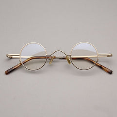 Lance Retro Small Round Glasses Frame Round Frames Southood Gold