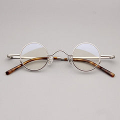 Lance Retro Small Round Glasses Frame Round Frames Southood Silver