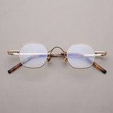 Larz Retro Alloy Glasses Frame Rectangle Frames Southood Gold