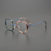 Laurie Vintage Acetate Glasses Frame Geometric Frames Southood Blue
