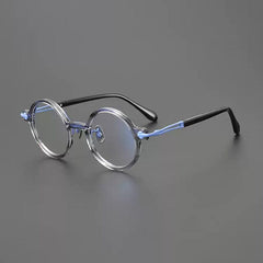Lawler Vintage Acetate Titanium Glasses Frame Round Frames Southood Blue