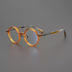 Lawler Vintage Acetate Titanium Glasses Frame Round Frames Southood Orange