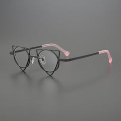 Leap Special Shaped Triangle Titanium Glasses Frame Geometric Frames Southood Black