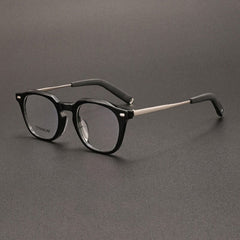 Learner Acetate Titanium Glasses Frame Rectangle Frames Southood Black