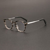 Learner Acetate Titanium Glasses Frame Rectangle Frames Southood Gray Stripe