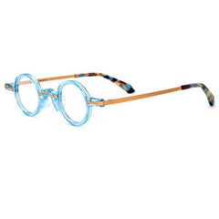Leif Retro Small Round Acetate Glasses Frame Round Frames Southood Blue