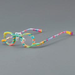 Lennon Personality Funny Small Acetate Glasses Frame Round Frames Southood Multicolor