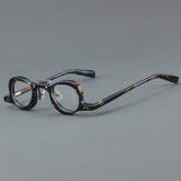 Lennon Personality Funny Small Acetate Glasses Frame Round Frames Southood Purple Leopard