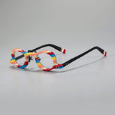 Lennon Personality Funny Small Acetate Glasses Frame Round Frames Southood Rainbow