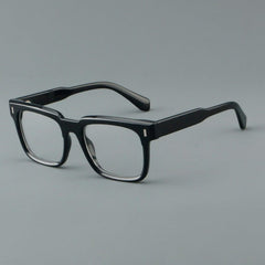 Lennox Retro Acetate Glasses Frame Rectangle Frames Southood Black