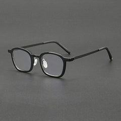 Leon Vintage TR90 Eyeglasses Frame Rectangle Frames Southood Black