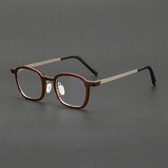 Leon Vintage TR90 Eyeglasses Frame Rectangle Frames Southood Dark Tea