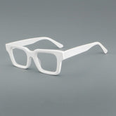 Lews Vintage Square Acetate Glasses Frame Rectangle Frames Southood White